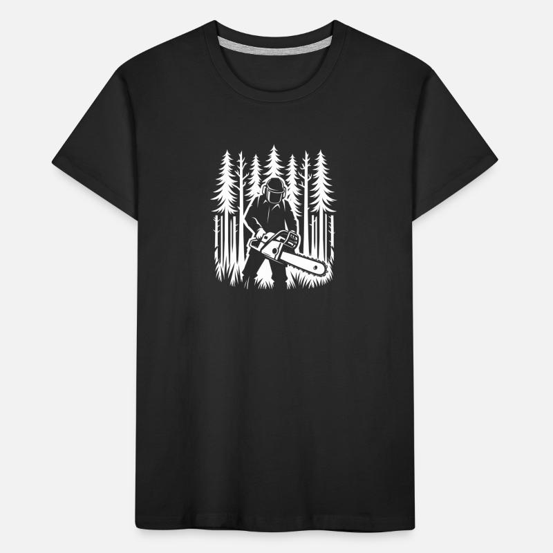 Lumberjack at work Kids' Premium Organic T-Shirt