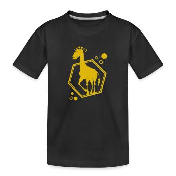 Giraffe - Africa - Wilderness - Nature Conservation - Kids' Premium Organic T-Shirt - black - Front