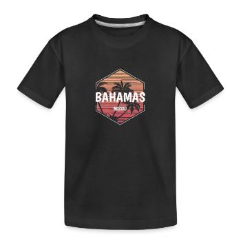 Nassau Bahamas Strandurlaub Souvenir - Kinder Premium Bio T-Shirt - Schwarz - Vorne
