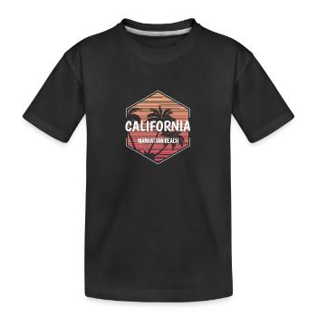 Manhattan Beach Beach Vacation Souvenir - Kids' Premium Organic T-Shirt - black - Front