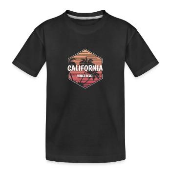 Venice Beach Vacation Souvenir - Kids' Premium Organic T-Shirt - black - Front