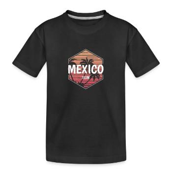 Tulum Mexiko Playa Beach Urlaub Souvenir - Kinder Premium Bio T-Shirt - Schwarz - Vorne
