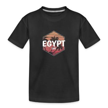 Cairo Beach Vacation Souvenir - Kids' Premium Organic T-Shirt - black - Front