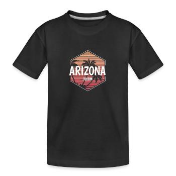 Tucson Arizona Desert Vacation Souvenir - Kids' Premium Organic T-Shirt - black - Front