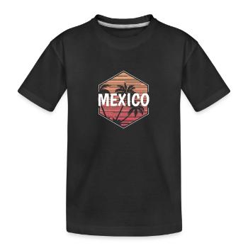 Mexico Beach Vacation Souvenir - Kids' Premium Organic T-Shirt - black - Front