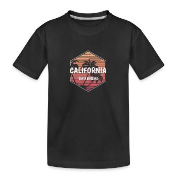 Santa Barbara, Kalifornien Strandurlaub, Souvenir - Kinder Premium Bio T-Shirt - Schwarz - Vorne