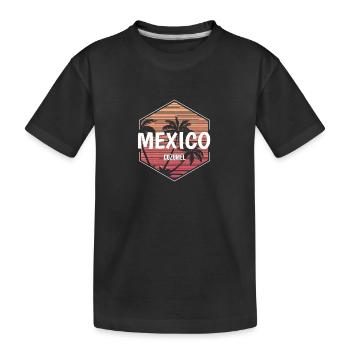 Cozumel Mexico Beach Vacation Souvenir - Kids' Premium Organic T-Shirt - black - Front