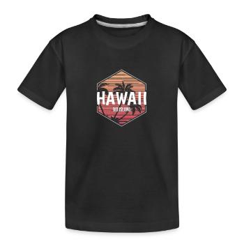 Big Island Beach Vacation Souvenir - Kids' Premium Organic T-Shirt - black - Front