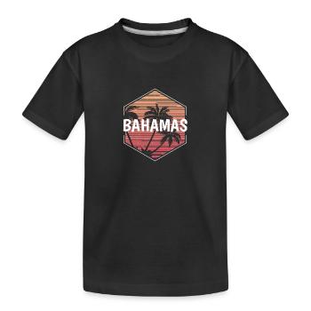 Bahamas Beach Vacation Souvenir - Kids' Premium Organic T-Shirt - black - Front