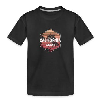 Long Beach Beach Vacances Souvenir - T-shirt bio Premium Enfant - noir - Devant