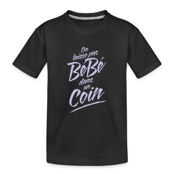 On laisse pas bébé dans un coin - Dirty Dancing - T-shirt bio Premium Enfant - noir - Devant