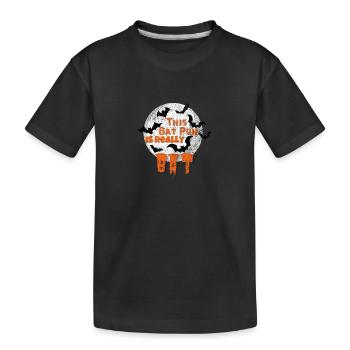 This Bat Pun Is Really Bat - Kids' Premium Organic T-Shirt - black - Front