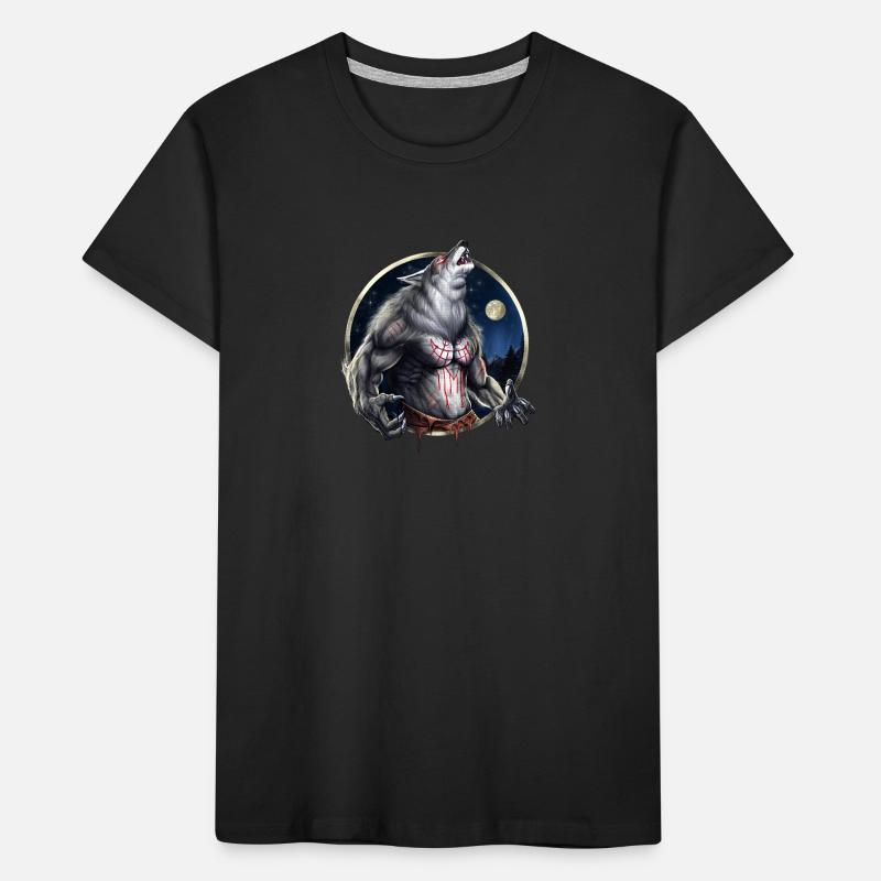 Howling Werewolf Kids' Premium Organic T-Shirt