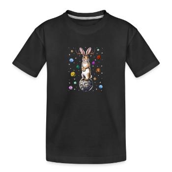 Jackalope Rabbit - Kids' Premium Organic T-Shirt - black - Front