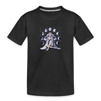 Déesse de la Lune - T-shirt bio Premium Enfant - noir - Devant