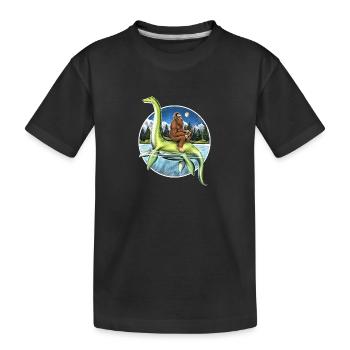 Bigfoot Loch Ness Monster Fishing - T-shirt bio Premium Enfant - noir - Devant