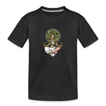 Medusa Gorgon Meditation - Kids' Premium Organic T-Shirt - black - Front
