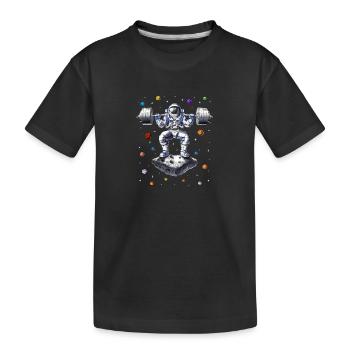 Squats de fitness d’astronaute - T-shirt bio Premium Enfant - noir - Devant