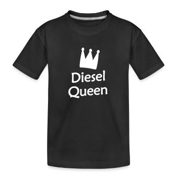 Queen of motorists - Kids' Premium Organic T-Shirt - black - Front