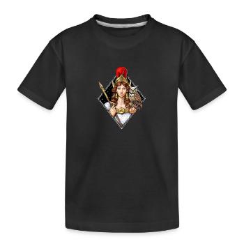 Athena Greek Goddess - Kids' Premium Organic T-Shirt - black - Front