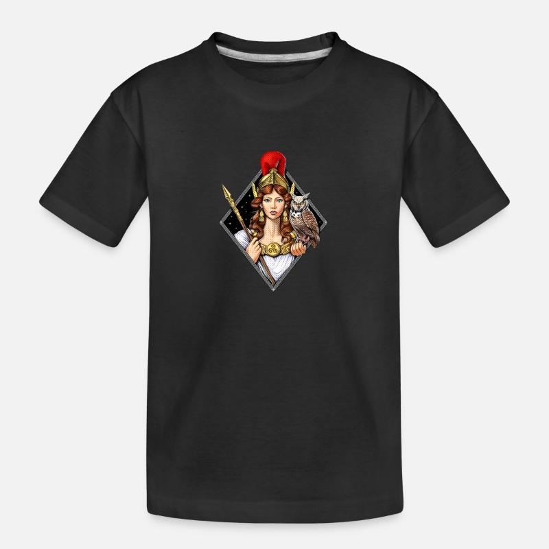 Athéna Déesse grecque - T-shirt bio Premium Enfant - noir