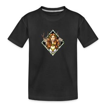 Déesse grecque Artémis - T-shirt bio Premium Enfant - noir - Devant