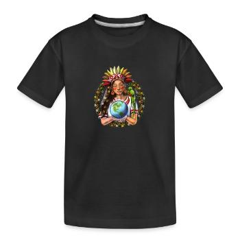 Déesse guerrière aztèque - T-shirt bio Premium Enfant - noir - Devant