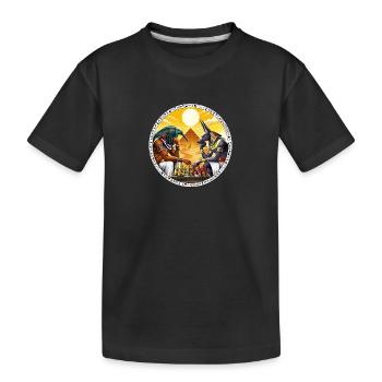 Dieux de la mythologie égyptienne Anubis - T-shirt bio Premium Enfant - noir - Devant