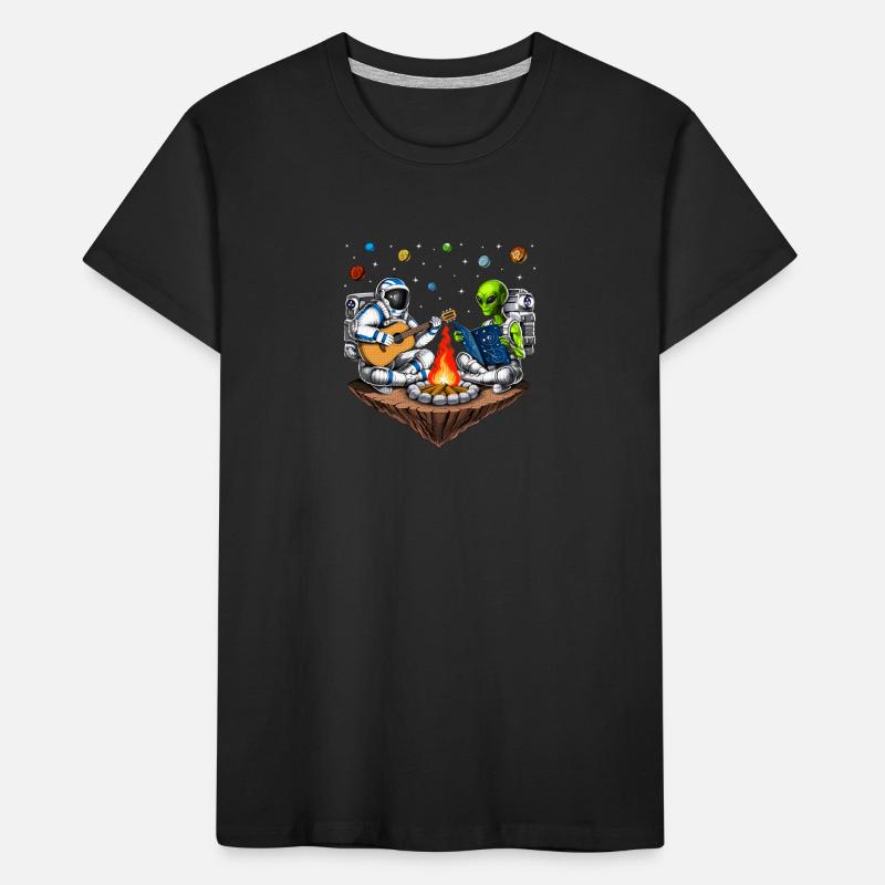 Astronaute de l’espace extraterrestre Camping T-shirt bio Premium Enfant