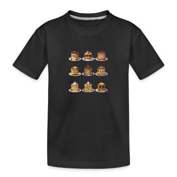 Crêpes amusantes - T-shirt bio Premium Enfant - noir - Devant