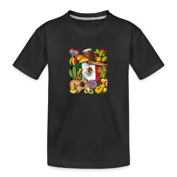 Mexikanisches Erbe - Kinder Premium Bio T-Shirt - Schwarz - Vorne