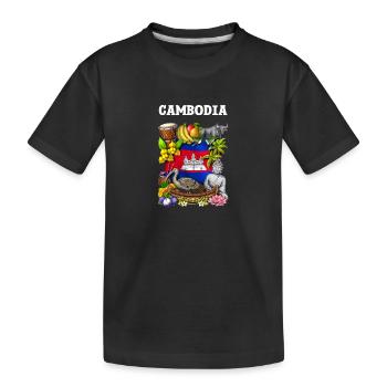 Cambodge - T-shirt bio Premium Enfant - noir - Devant