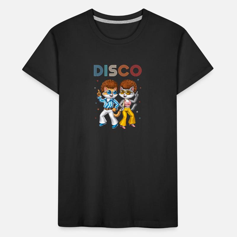 Disco-Katzen Kinder Premium Bio T-Shirt