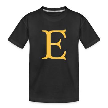 E - Kinder Premium Bio T-Shirt - Schwarz - Vorne