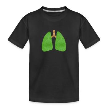 Green lung - Kids' Premium Organic T-Shirt - black - Front
