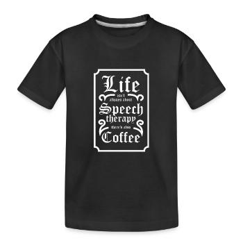 Speech Therapist Speech Therapy Speech Therapist - Kids' Premium Organic T-Shirt - black - Front
