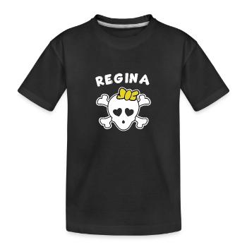 Pirate Regina Design for Girls and Women - Kids' Premium Organic T-Shirt - black - Front