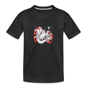 Japanischer Kitsune-Fuchs - Kinder Premium Bio T-Shirt - Schwarz - Vorne
