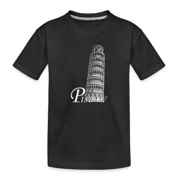 Schiefe Turm von Pisa 2 - Kinder Premium Bio T-Shirt - Schwarz - Vorne