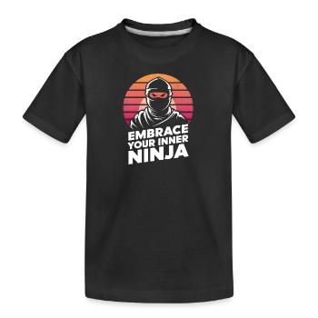 Embrace Your Inner Ninja - Kids' Premium Organic T-Shirt - black - Front