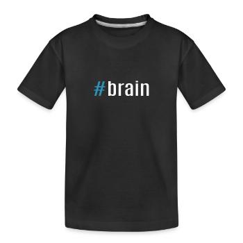Brain - Kinder Premium Bio T-Shirt - Schwarz - Vorne