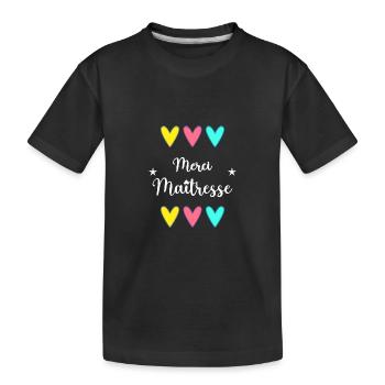 MERCI. MERCI MAÎTRESSE. CADEAU MAÎTRESSE. VACANCES - T-shirt bio Premium Enfant - noir - Devant