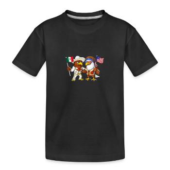 Mexikanische Amerikanische Adler - Kinder Premium Bio T-Shirt - Schwarz - Vorne