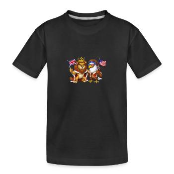 Biritisch-amerikanisches Erbe - Kinder Premium Bio T-Shirt - Schwarz - Vorne