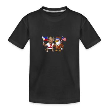 Philippinisch-amerikanisches Erbe - Kinder Premium Bio T-Shirt - Schwarz - Vorne