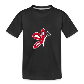 Papillons rouges - T-shirt bio Premium Enfant - noir - Devant