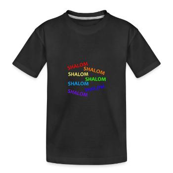 SHALOM CASCADE ARC-EN-CIEL - Idée Cadeau - T-shirt bio Premium Enfant - noir - Devant