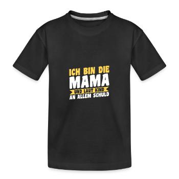 Mother Team Mom - Kids' Premium Organic T-Shirt - black - Front