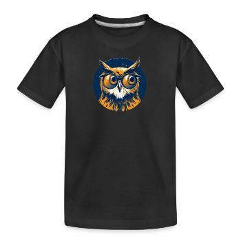 Owl Sunglasses Odd Eagle Owl - Kids' Premium Organic T-Shirt - black - Front