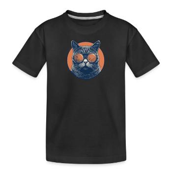 Cat Mietz House Duck Sunglasses - Kids' Premium Organic T-Shirt - black - Front